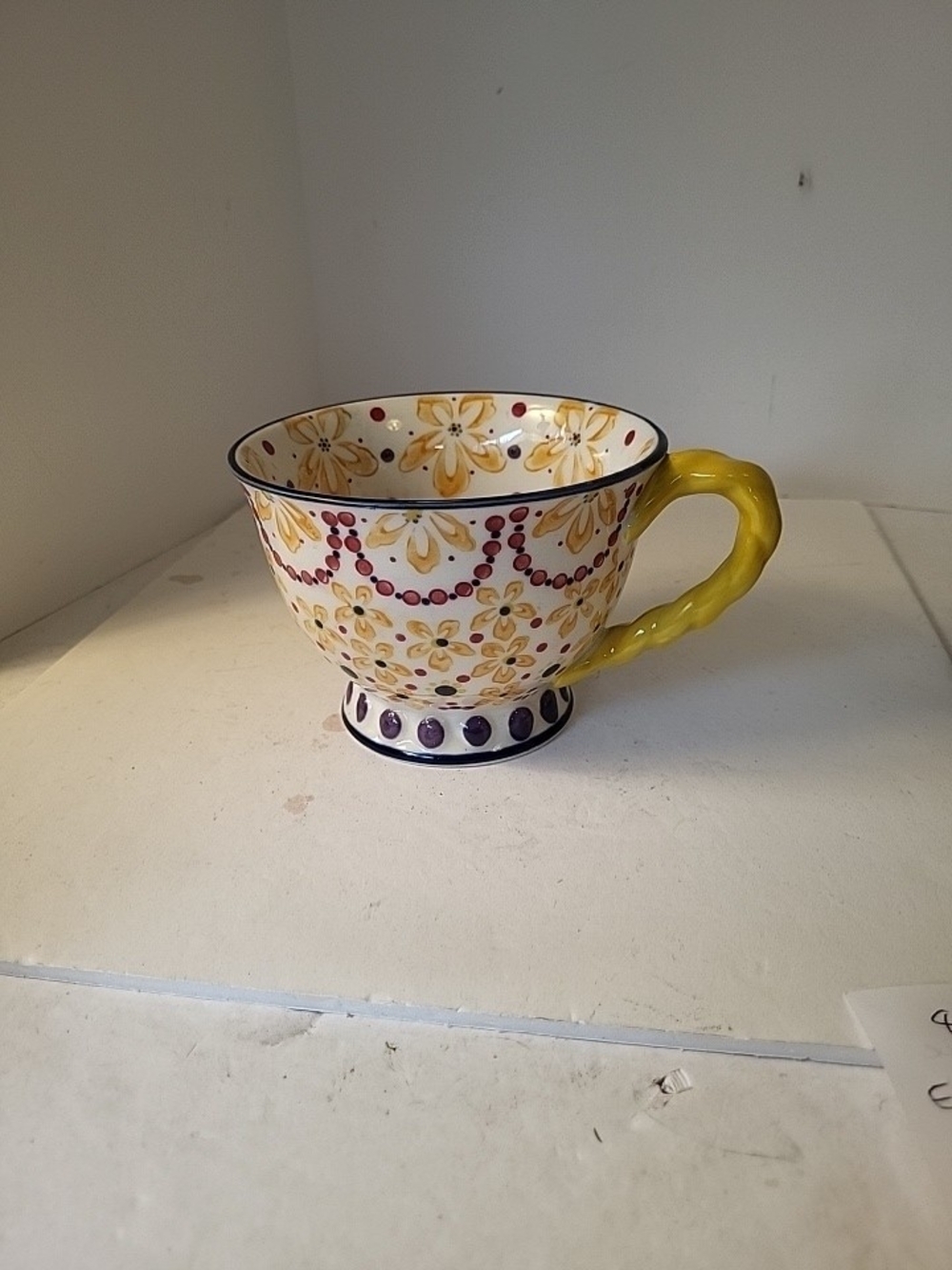 Retired Y2K Anthropologie Elka Ayaka WITH A TWIST Pedestal Teacup